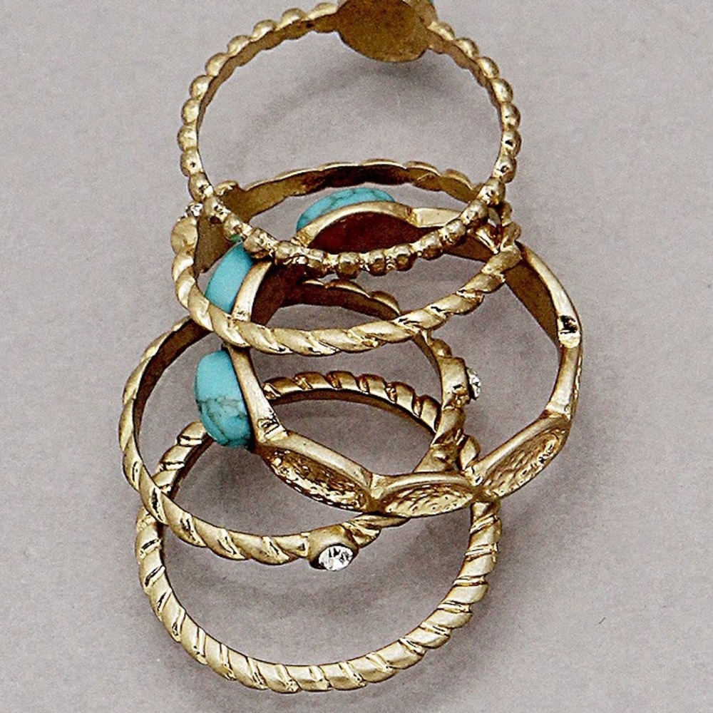 Gold/Turquoise Ring - Picture 2 of 2